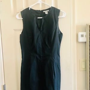 Tailored black suit dress